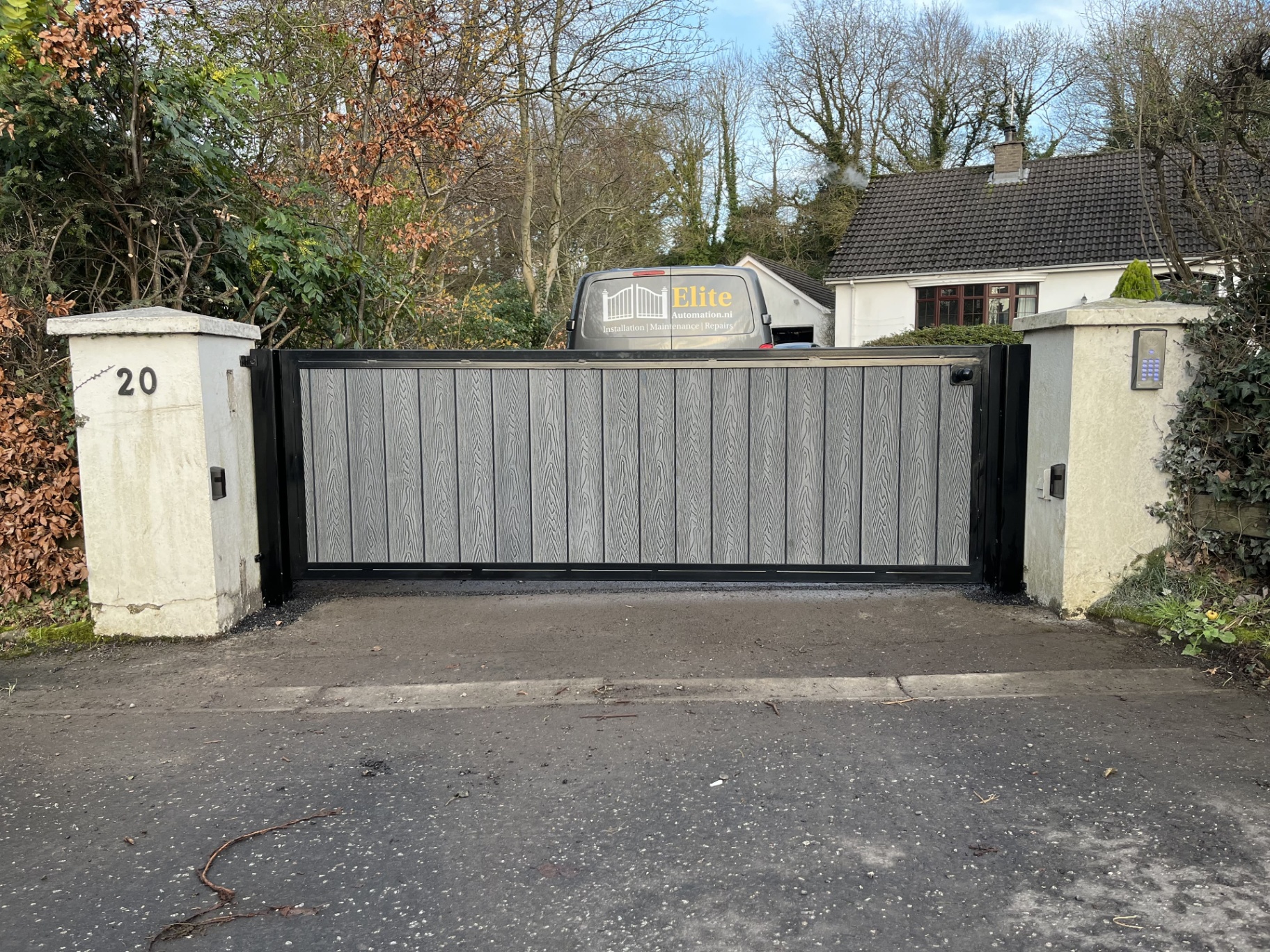 Composite driveway entrance